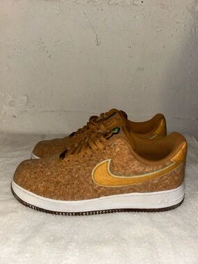 Nike air force ones low happy pineapple cork with  Swoosh RARE